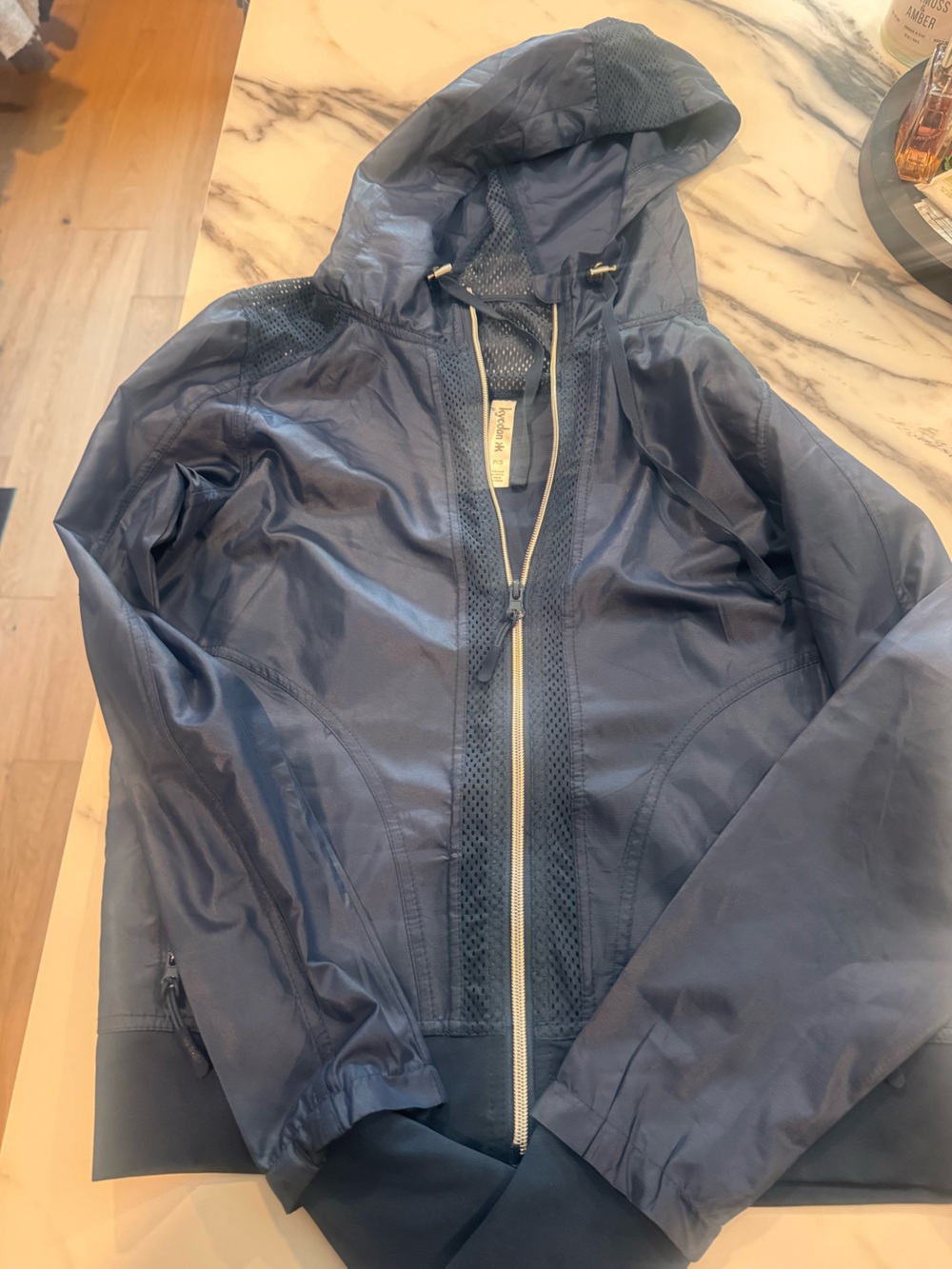 Kyodan Navy Hooded zip up Bomber Jacket with Mesh Trim